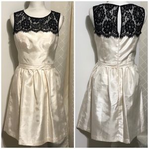 NWT Signature ivory and black dress